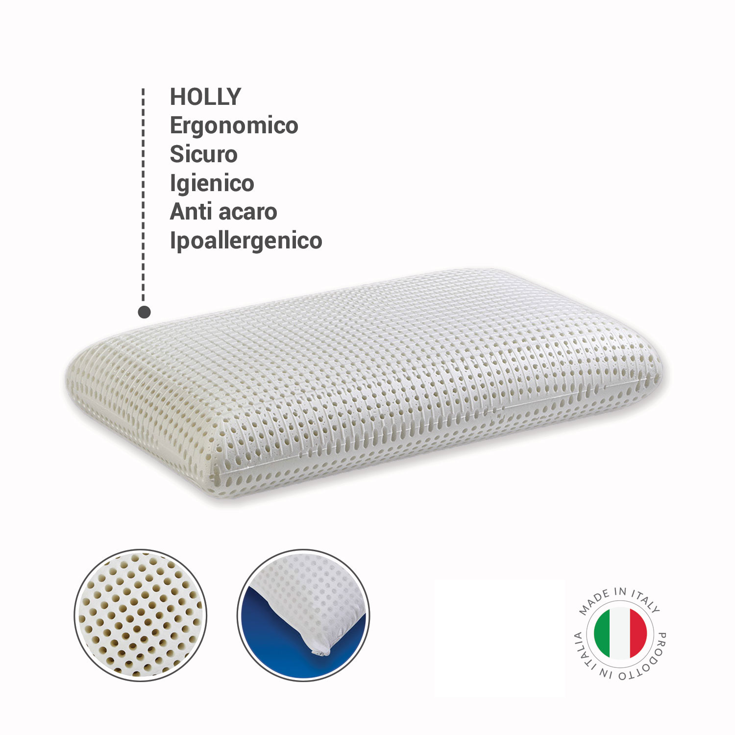 Guanciale Holly cuscino ortocervicale ergonomico Memory Foam - Sconto 30% -  SDS Relax